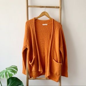 Honey Punch Orange Plush Cardigan